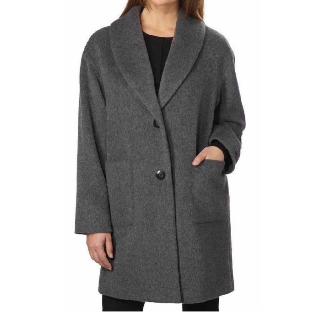 Derek Lam 10 Crosby Grey Wool Blend  Overcoat XS Oversized